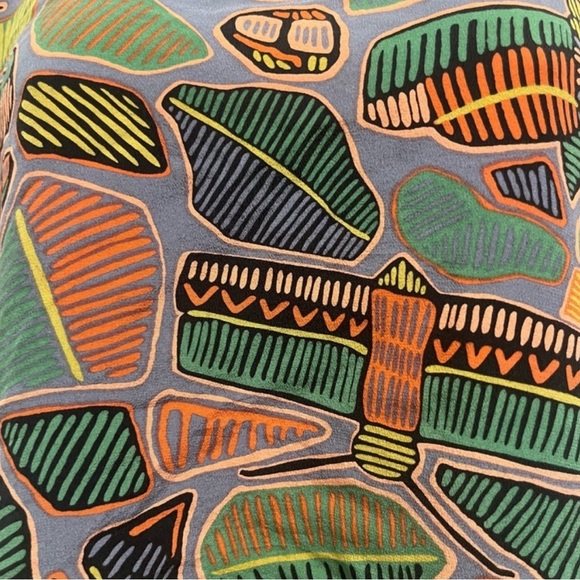 Kate Spade Saturday Silk Dragonfly/Abstract Print Top - XS - EUC - Picture 6 of 10